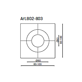 Griglia Di Protezione Aiuola Alberi e Piante 802 - disegno tecnico